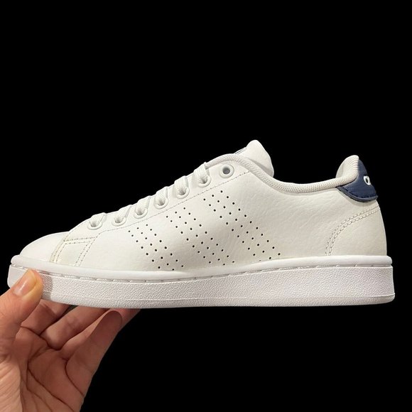 Adidas Advantage Big Boys Lace up Sneakers Size 3.5 White Comfortable Shoes - Picture 6 of 15